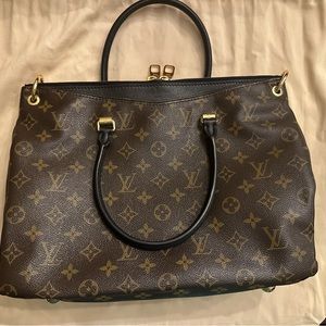 NEW Hardware from LV Authentic Louis Vuitton MM Pallas Monogram/Black